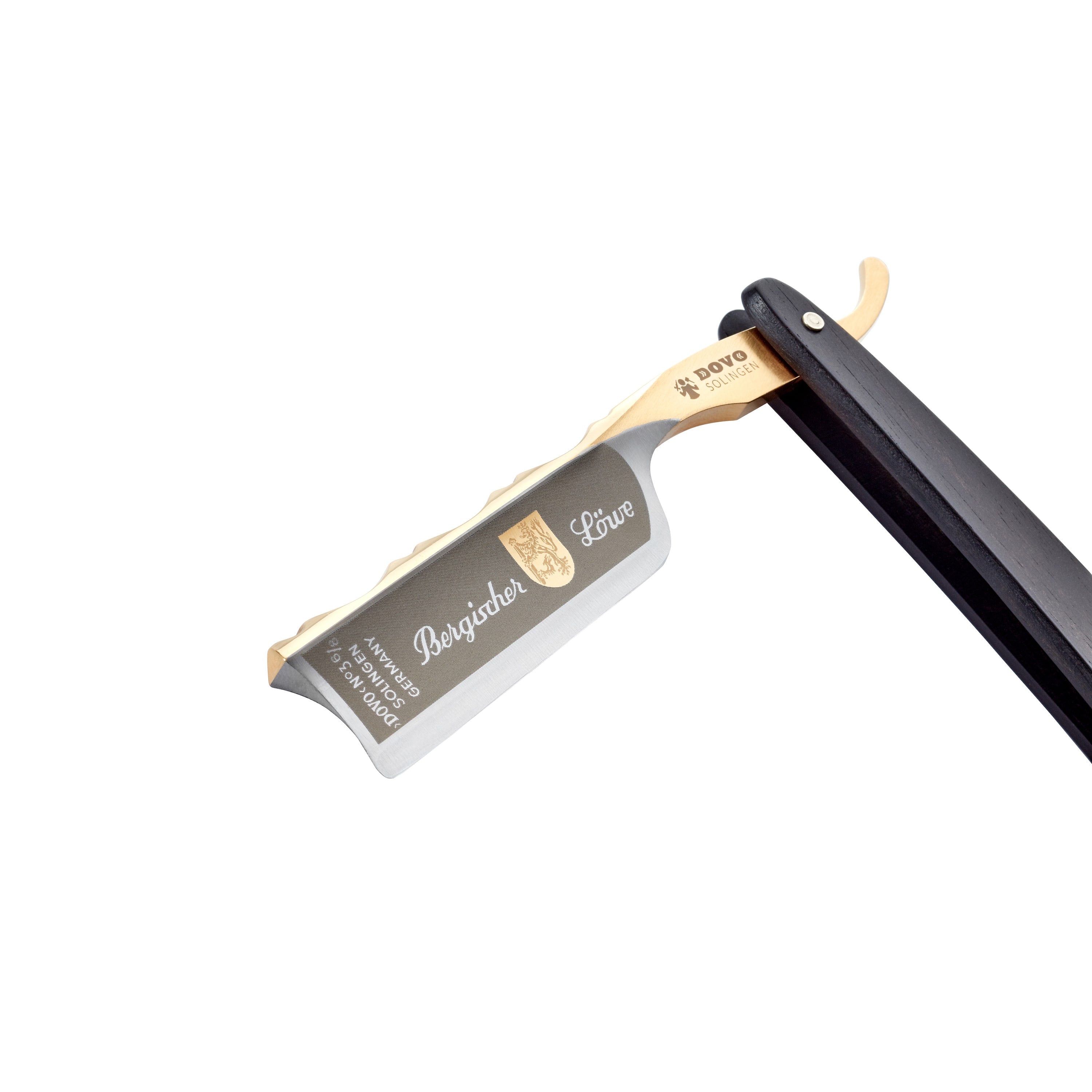 Straight Razor Bergischer Löwe Ebony Spanish Point 6/8" - Dovo