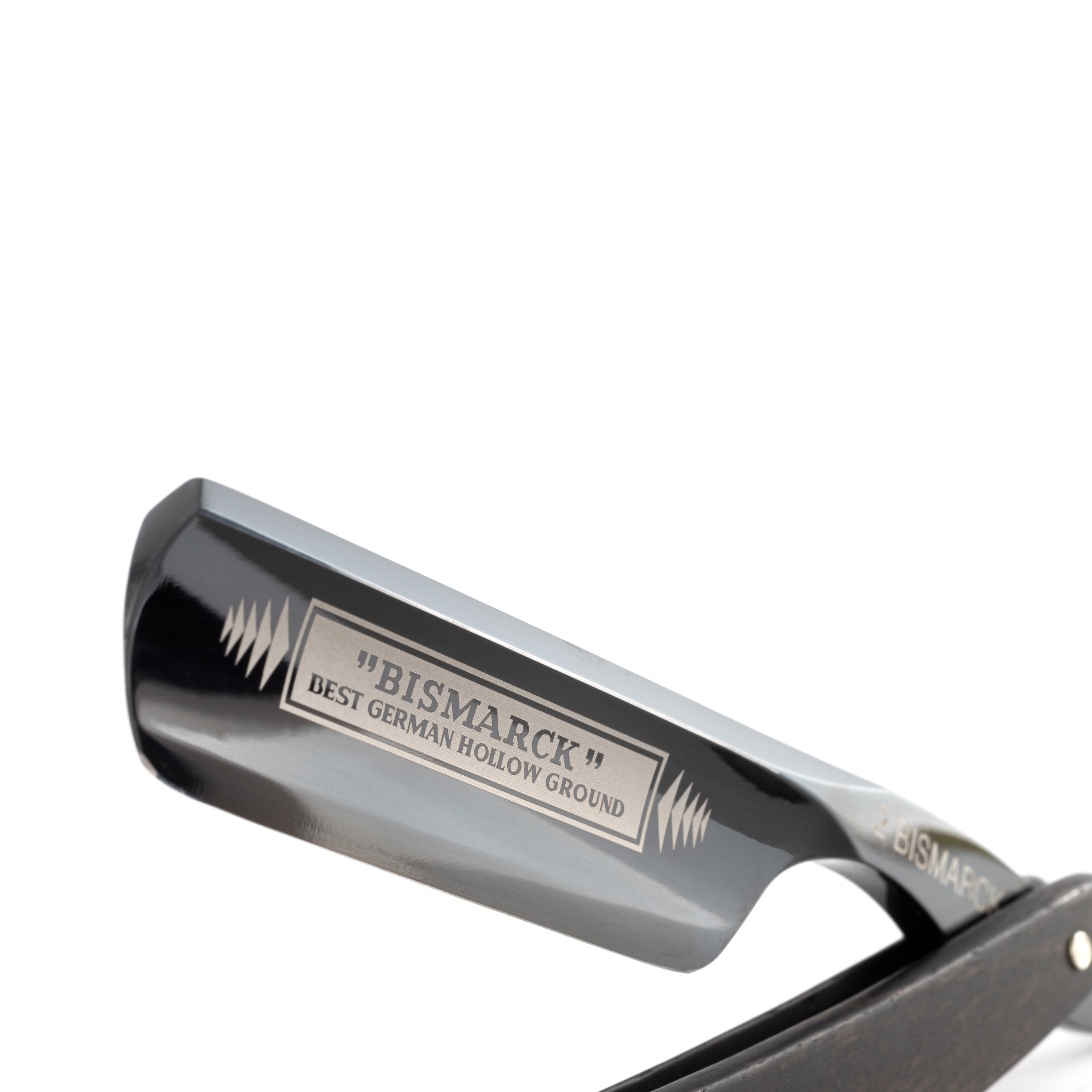 Rasoir droit Bismarck Black Duke en ébène à tête ronde 6/8" - Dovo