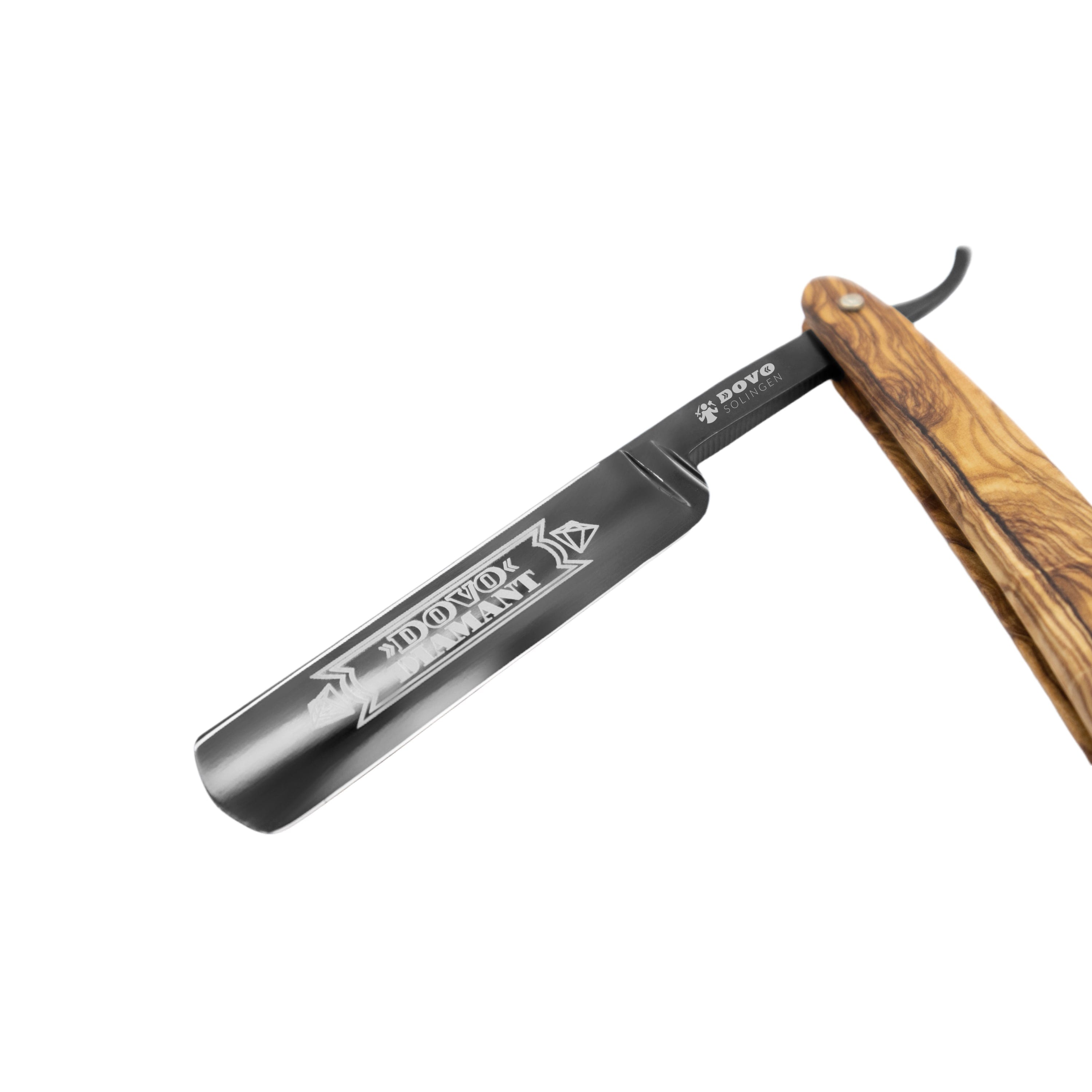 Rasoir DIAMANT en bois d’olivier à tête ronde 5/8" - Dovo