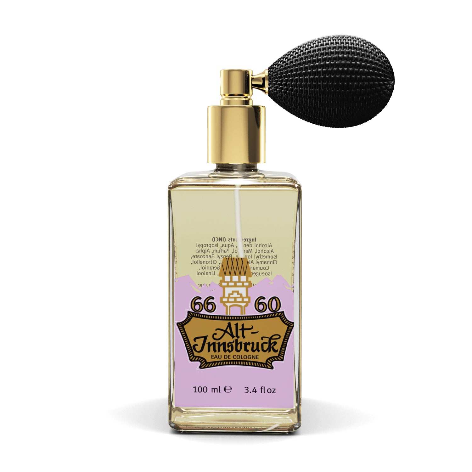 Alt-Innsbruck Eau de Cologne mit Pumpzerstäuber, klassischer Herrenduft mit Tabak und Menthol, erfrischend und elegant, 100 ml Glasflasche