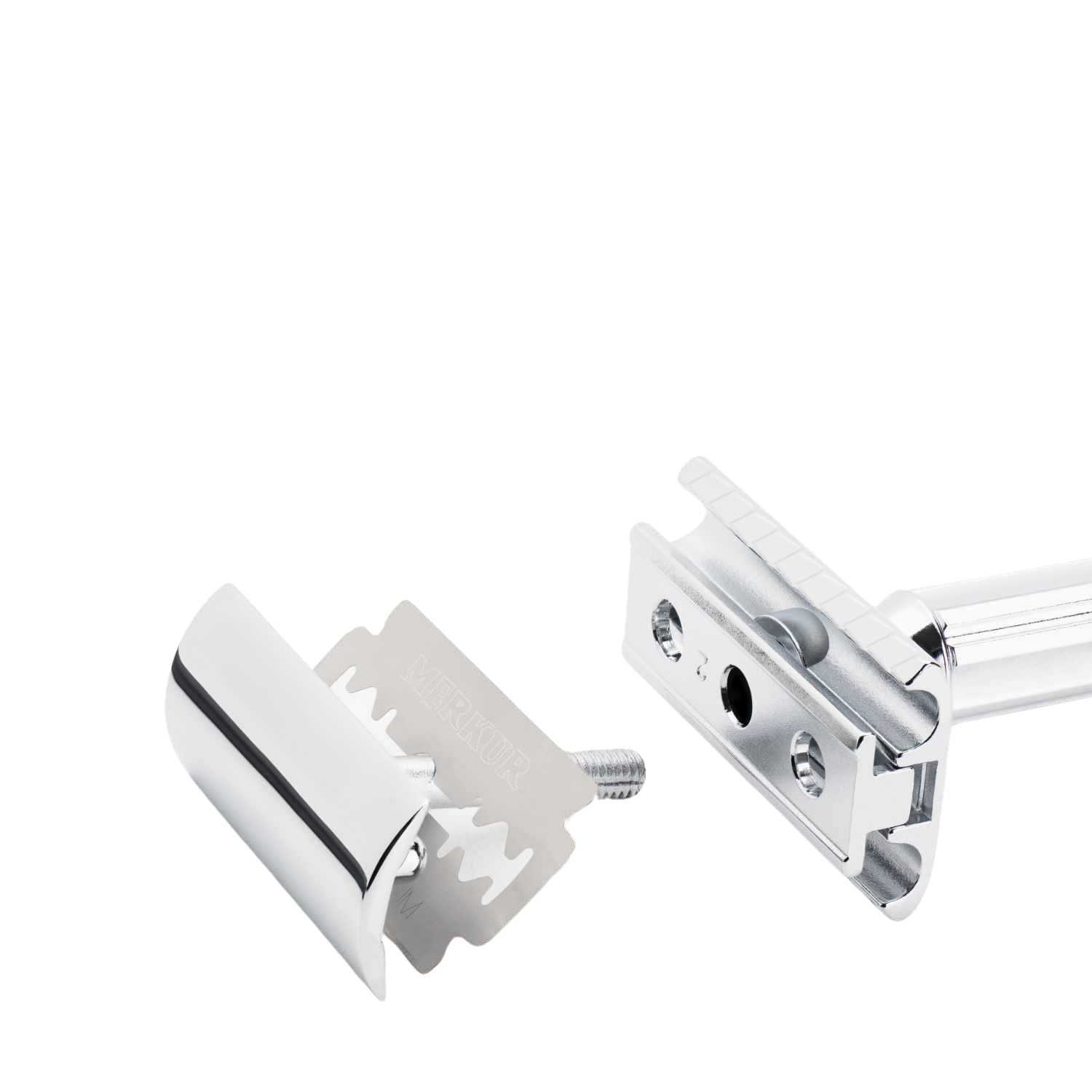 Merkur Rasierhobel 500C mit kurzem Griff und einstellbarem Rasierkopf für individuelle Rasur