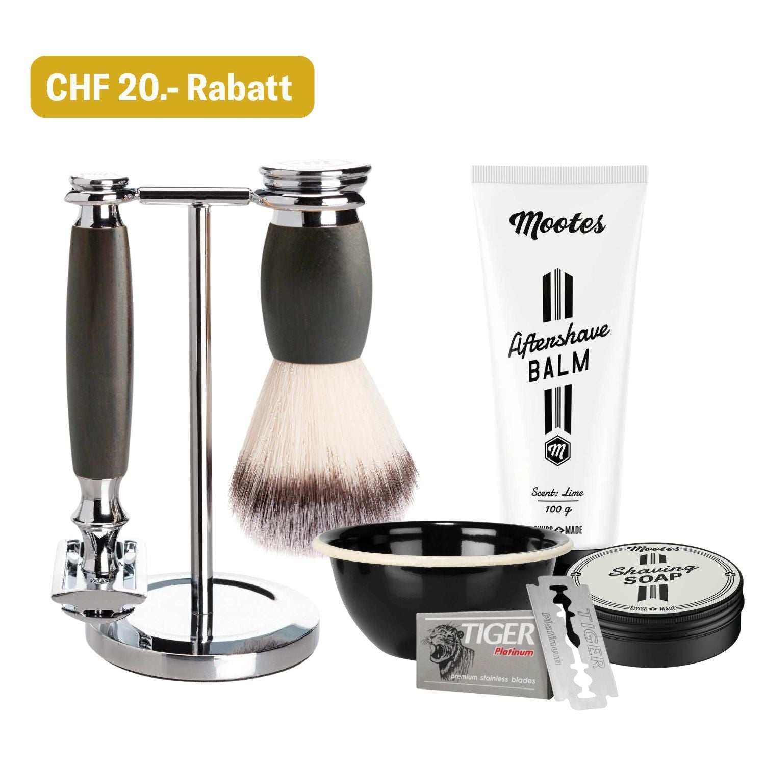 Rasierhobel-Set 7-Teilig Premium - Mootes