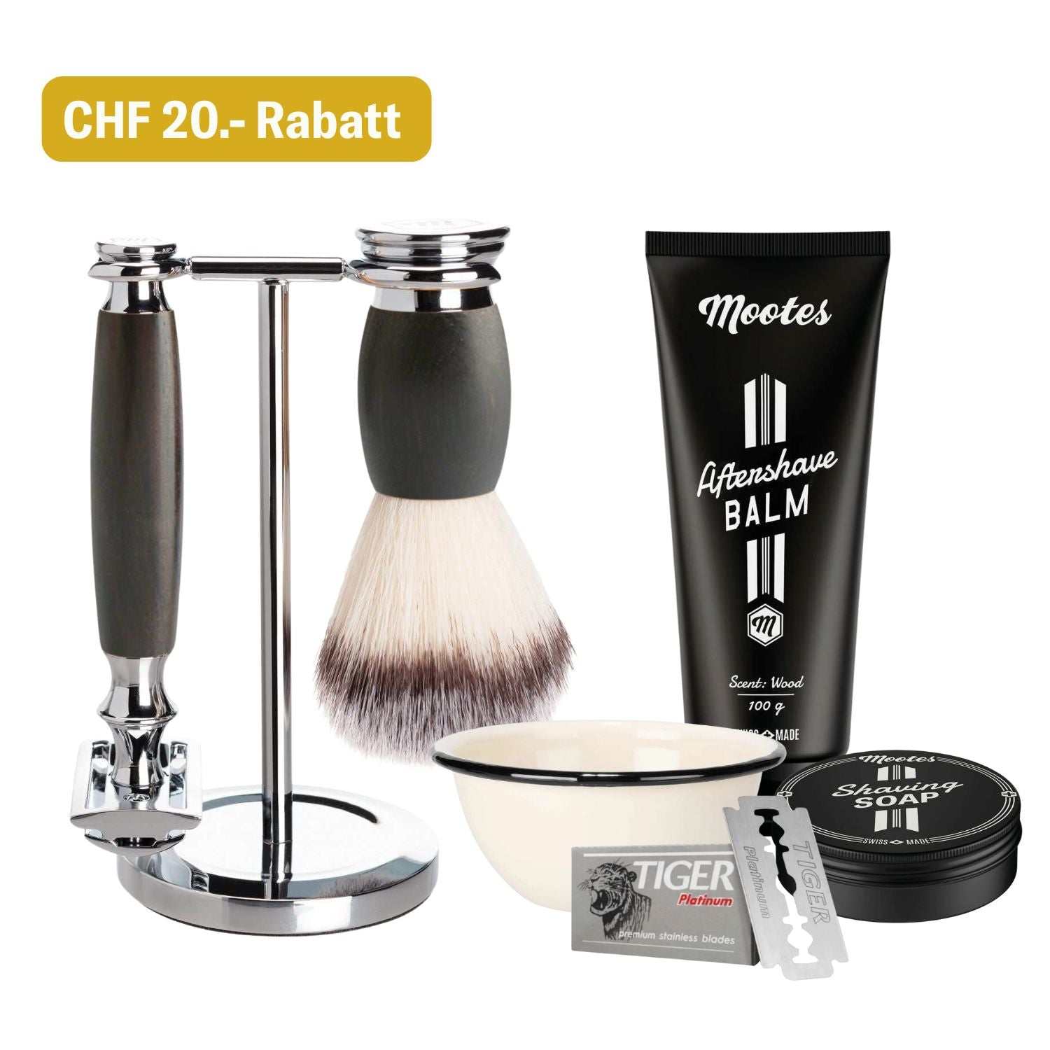 Rasierhobel-Set 7-Teilig Premium - Mootes