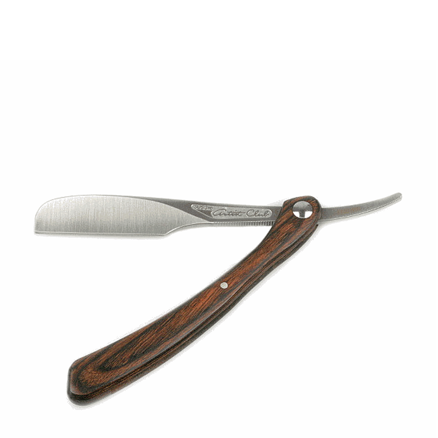 Rasiermesser mit Wechselklinge Artist Club DX mit Holzgriff und rostfreiem Stahlkorpus für professionelle Rasur