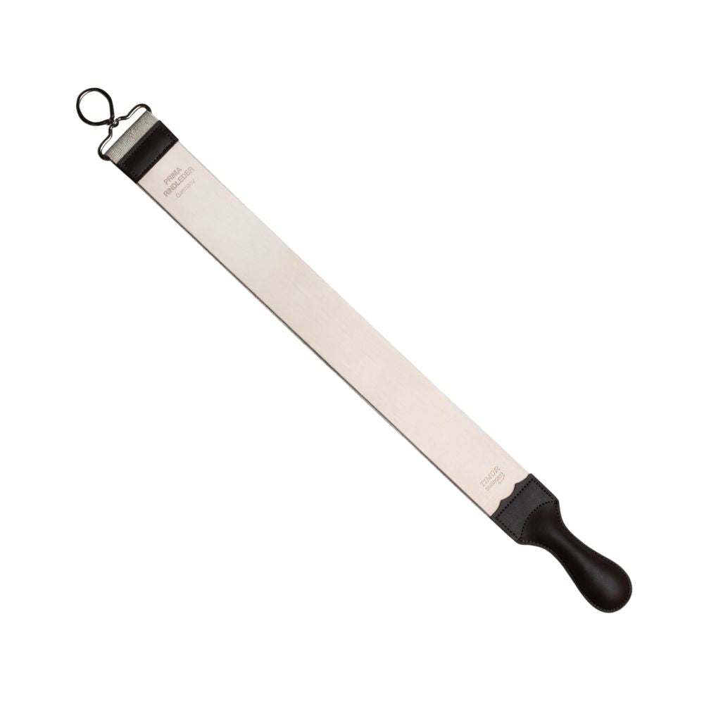 Hängeriemen aus Juchtenleder mit Hanfrücken und gepolstertem Rindsledergriff für Rasiermesserpflege in Solinger Qualität