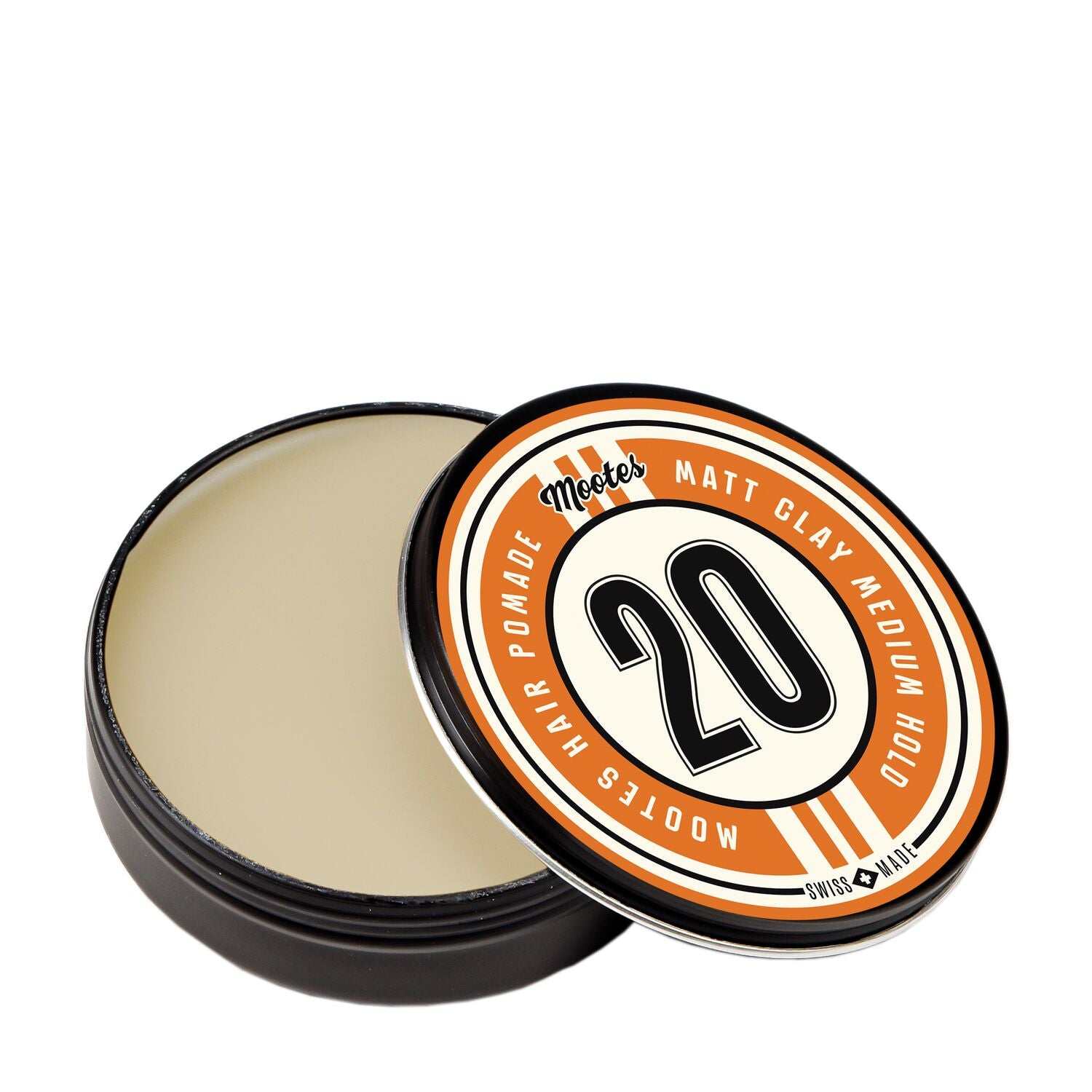 Haarpomade #20 Matt Clay von Mootes mit mittlerem Halt, mattierendem Finish und natürlichem Kokos-Vanille-Duft