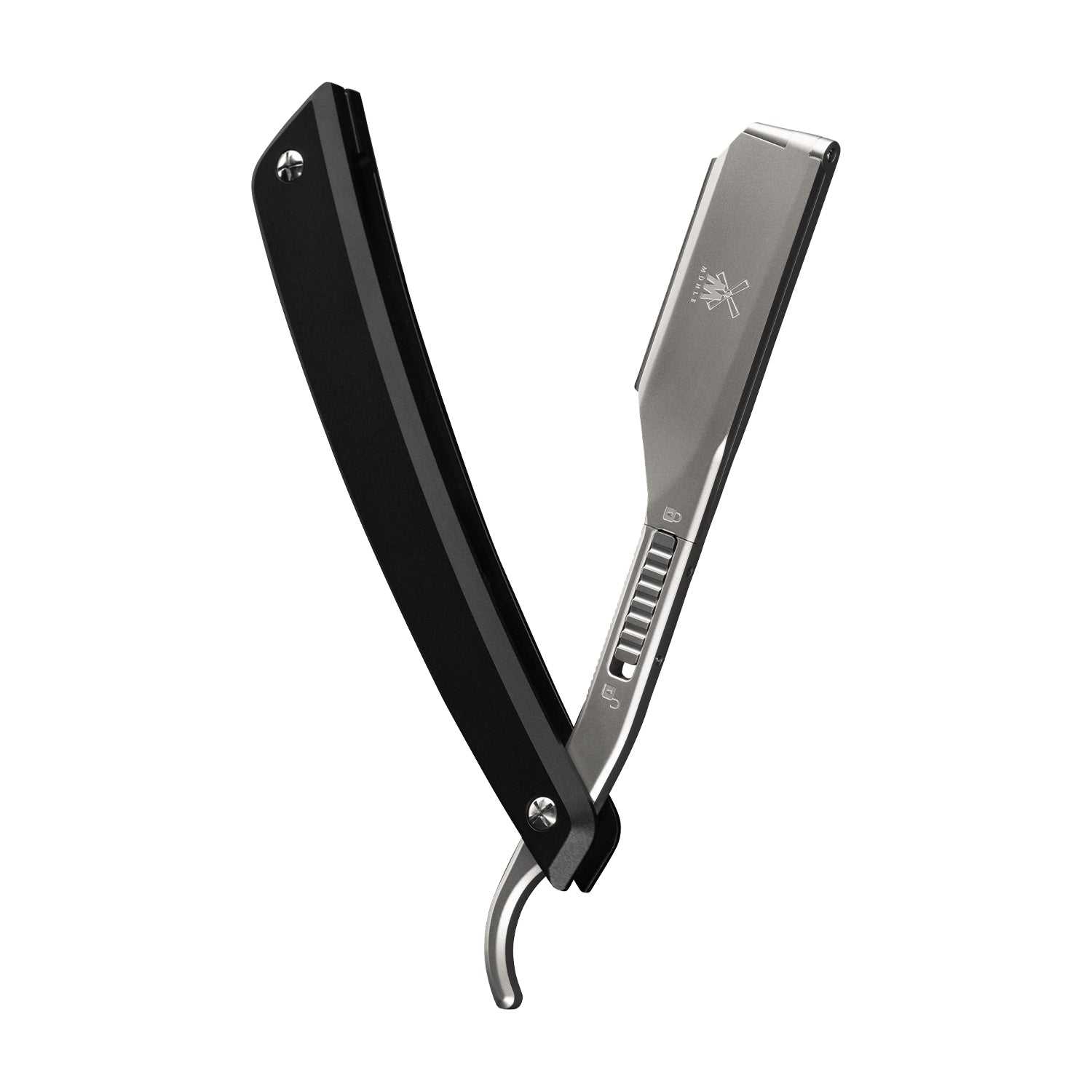 Rasiermesser mit Wechselklinge Enthusiast von Mühle in Schwarz und Edelstahl für präzise Rasur