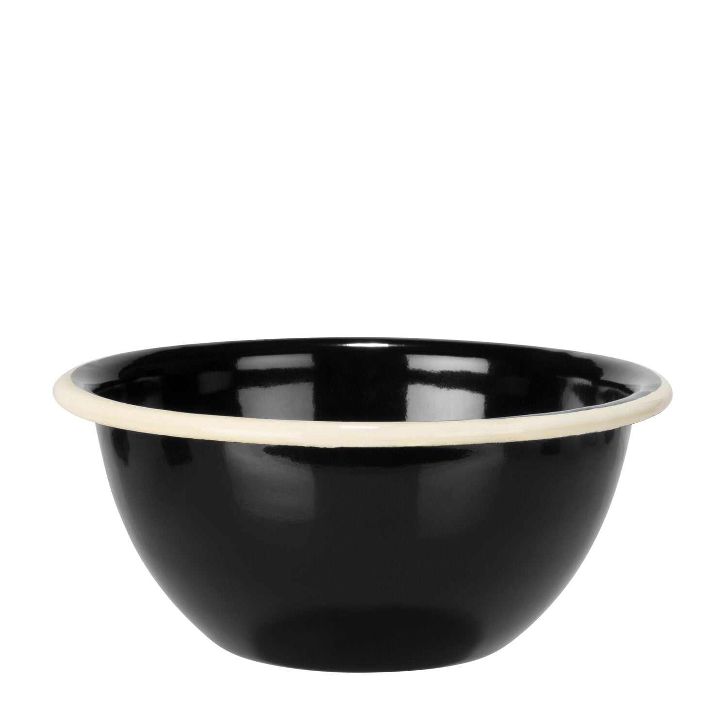 schwarze Rasierschale aus Emaille Mootes für klassische Nassrasur mit kratzfester Oberfläche