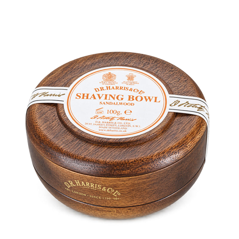 Shaving Soap Sandalwood in a Wooden Bowl - D.R. Harris