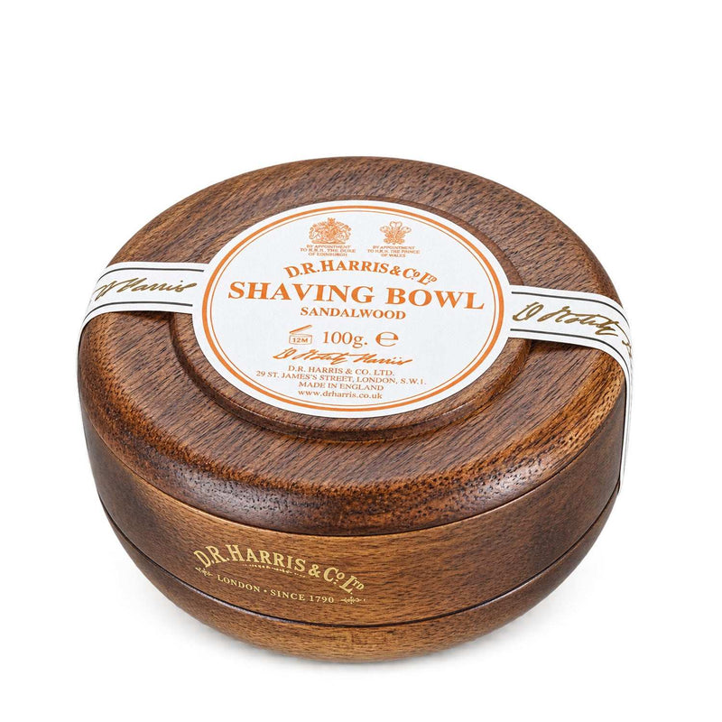 Savon à raser bois de santal dans un bol en bois - D.R. Harris