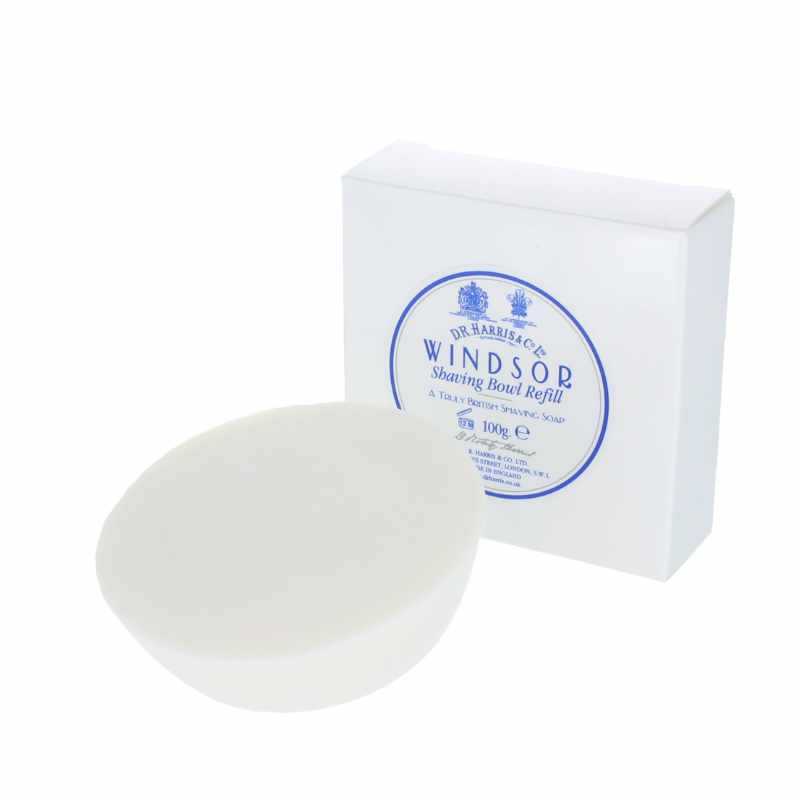 Rasierseife Windsor von D.R. Harris mit frischem Zitrus- und Grapefruitduft, dreifach gemahlen für feinporigen Schaum
