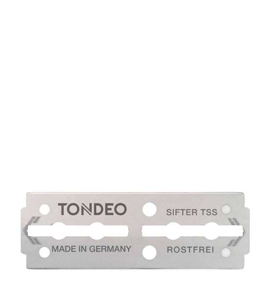 Rasierklinge für Shavetten von Tondeo aus rostfreiem Stahl, scharf und langlebig, Made in Germany.