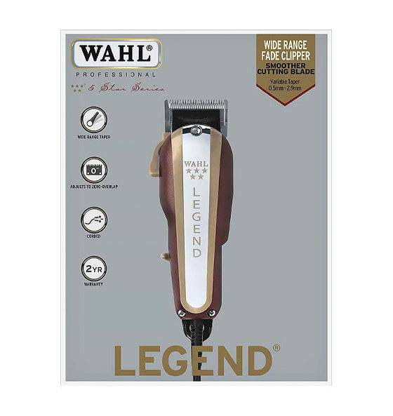 Wahl Haarschneidemaschine Legend Clipper mit verchromtem Schneidsatz und 8 Aufsteckkämmen für präzises Schneiden