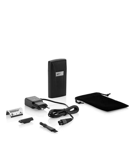 Rasierer Super Close WAHL mit Zubehör, Ladegerät, Ersatzmesser und Reiseetui, ultrakurze Rasur und Akku für 150 Minuten Betrieb