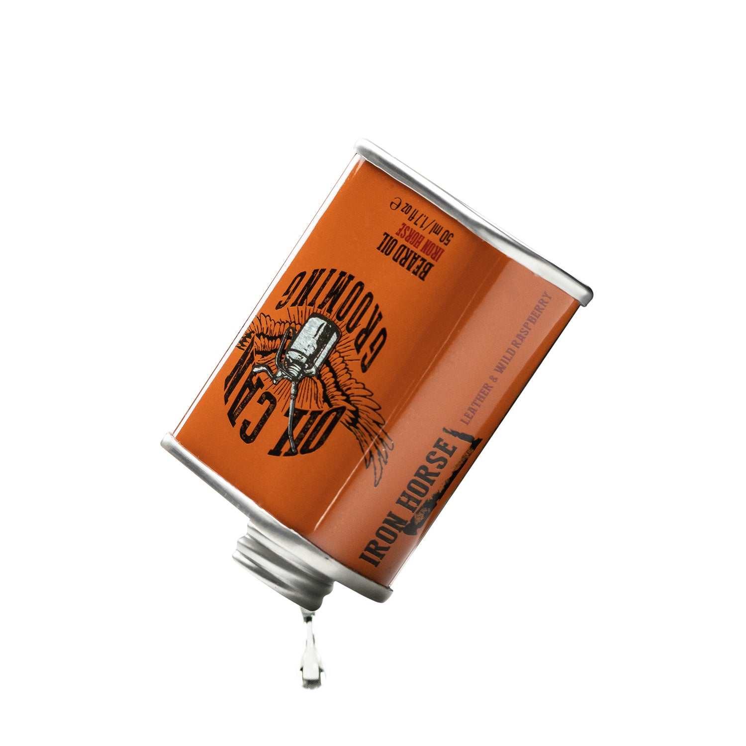 Bartöl Iron Horses - Oil Can Grooming mit natürlicher Pflege und rauchig-ledrigem Duft für Bartglanz und Geschmeidigkeit