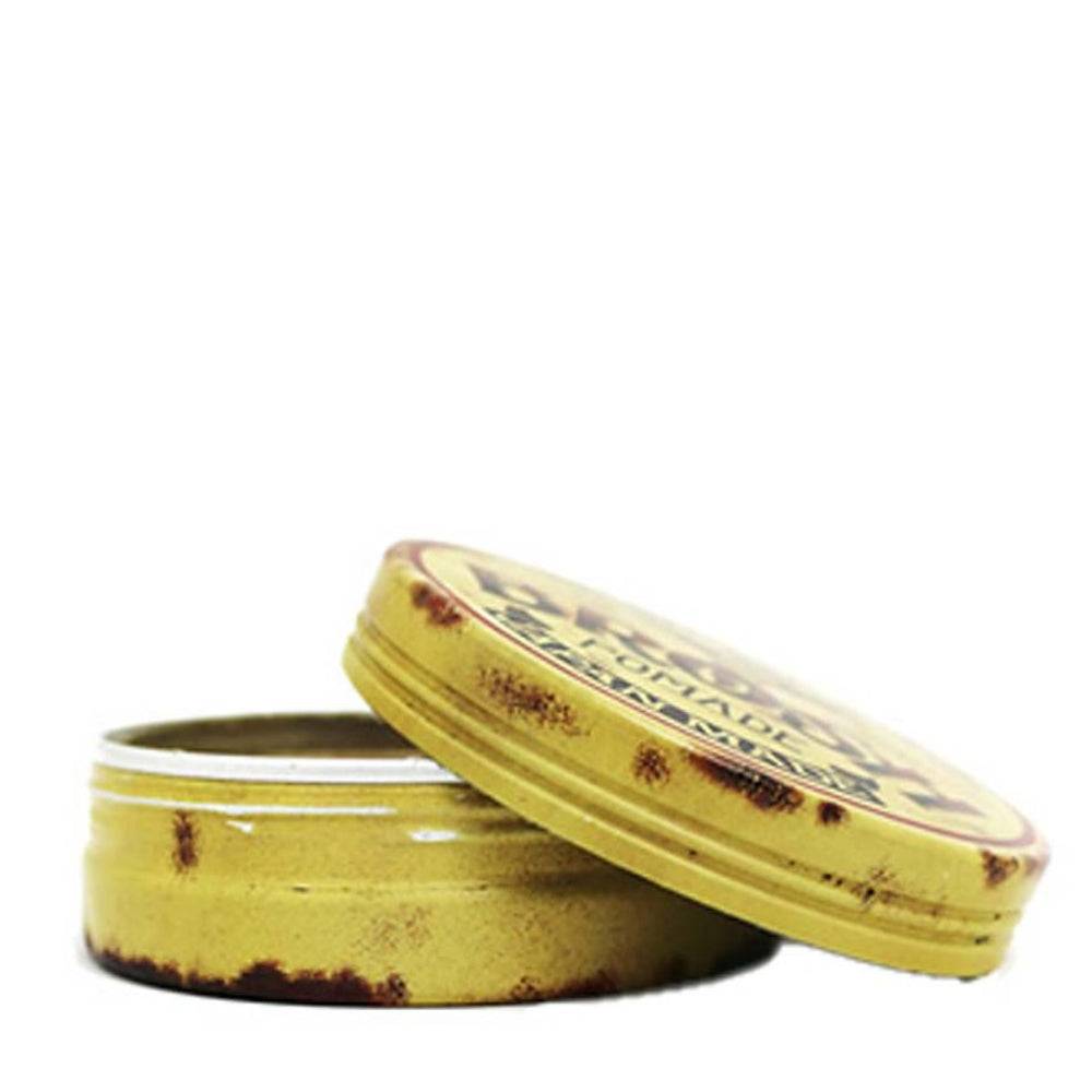 Offene Dose Haarpomade Original Hold von Brosh in Vintage Metallverpackung