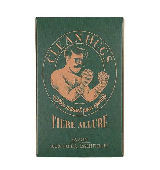 Naturseife Fière Allure von Clean Hugs mit erfrischendem Pfefferminz- und Zitronenduft, handgefertigt für Sportler, pflegt mit ätherischen und pflanzlichen Ölen