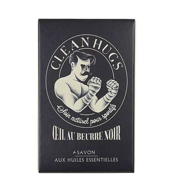 Naturseife Oeil au beurre noir von Clean Hugs mit ätherischen Ölen für sanfte Reinigung und Hautpflege nach dem Training