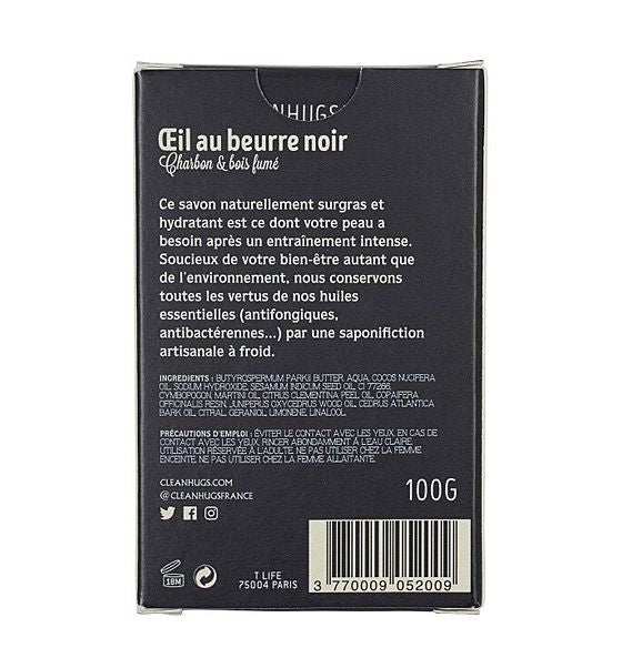 Naturseife Oeil au beurre noir von Clean Hugs mit Palmarosa, Clementine und Zedernrinde für sanfte Reinigung und Pflege nach dem Training
