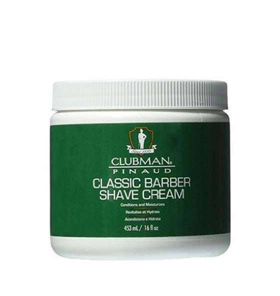 Clubman Pinaud Classic Barber Rasiercreme in grünem Behälter für glatte und pflegende Rasur