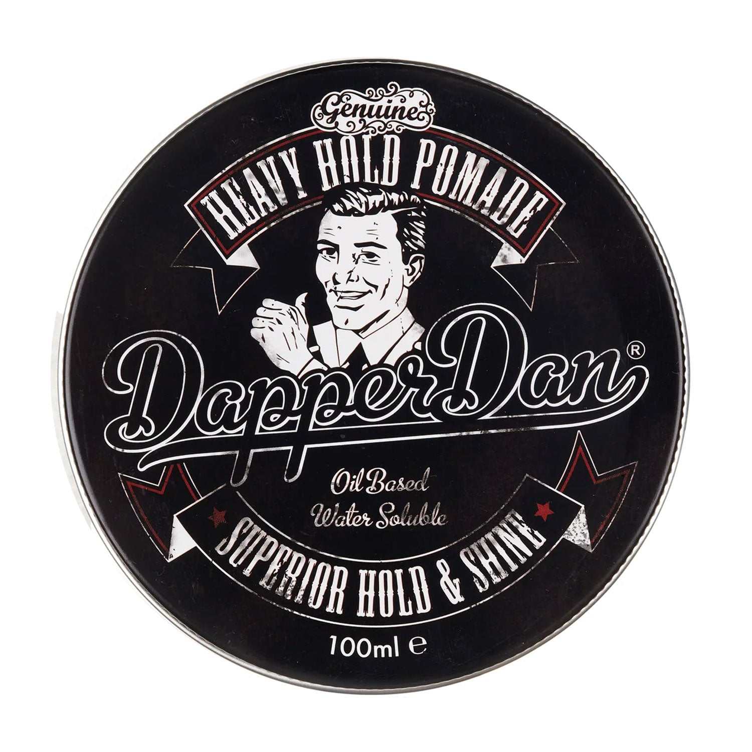 Dapper Dan Pomade Superior Hold & Shine ölbasierte, wasserlösliche Haarpomade mit starkem Halt und Glanz, 100ml Dose