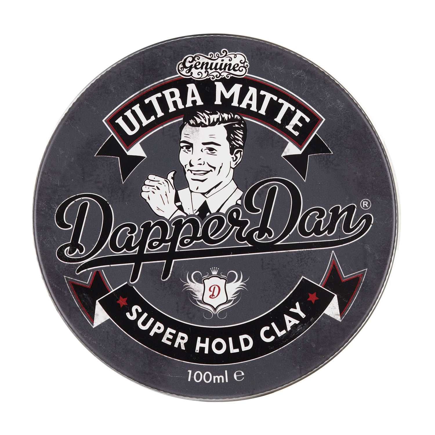 Pomade Ultra Matte Clay - Dapper Dan Dose mit Super Hold, mattem Finish und süßem Vanille-Himbeer-Duft.