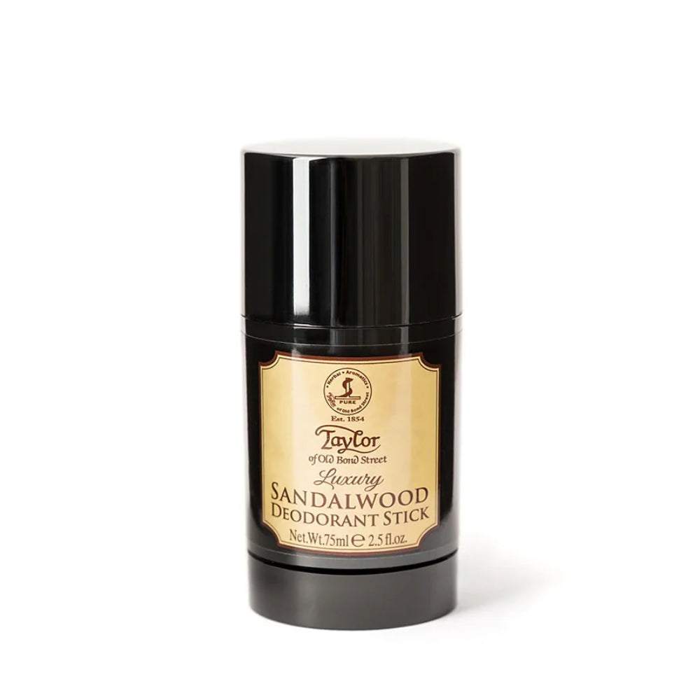 Deodorant Sandelholz - Taylor mit aromatischem Zitrusduft und ätherischen Ölen wie Zitrone, Lavendel, Thymian und Rosmarin in einem eleganten schwarzen Stick.