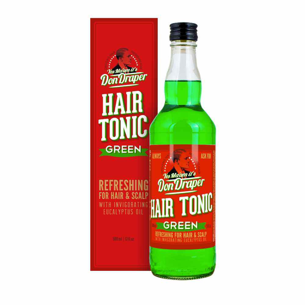 Don Draper Hair Tonic Green mit erfrischendem Eukalyptusöl für Haar und Kopfhautpflege
