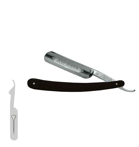 DOVO Rasiermesser Rundkopf 5/8" mit Silberstahlklinge und PMMA-Griff für präzise Nassrasur