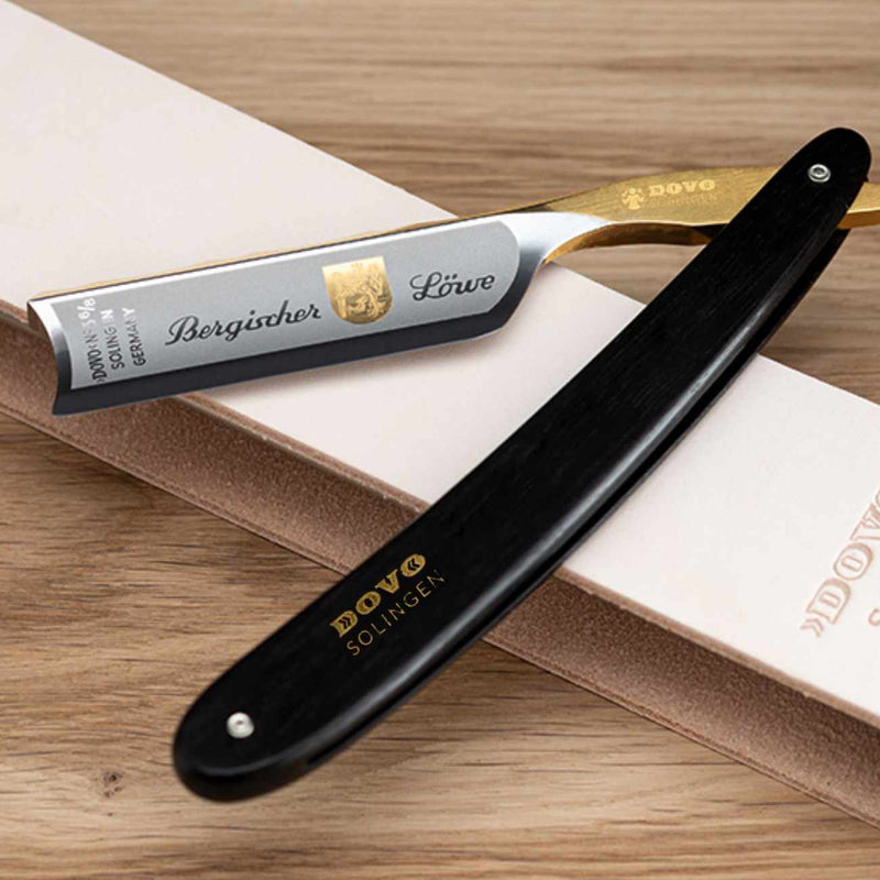 Straight Razor Bergischer Löwe Ebony Spanish Point 6/8" - Dovo