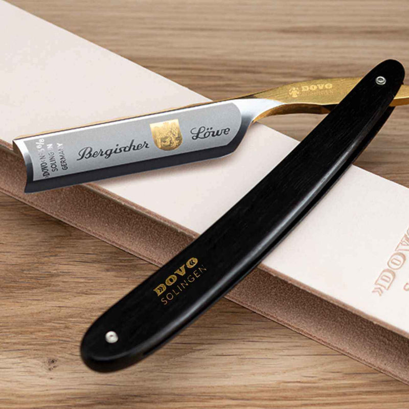 Straight Razor Bergischer Löwe Ebony Spanish Point 6/8" - Dovo