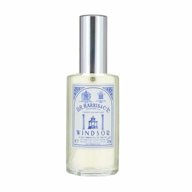 Eau de Toilette Windsor - D.R. Harris Herrenparfüm mit Zitrus, Leder und Amber Duftnoten in elegantem Glasflakon