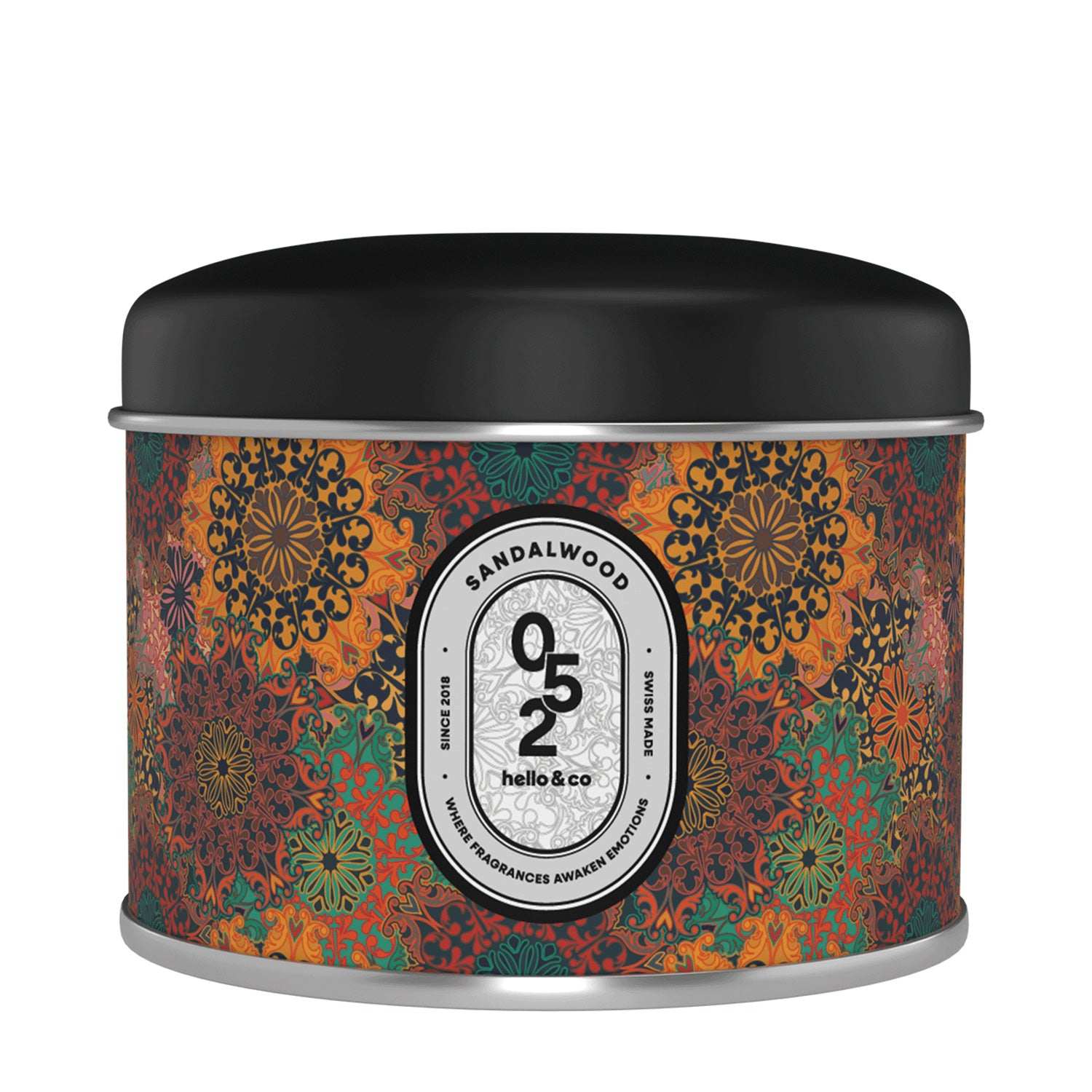 Duftkerze Sandelholz aus natürlichem Sojawachs mit warmem, entspannendem Sandelholzduft in dekorativer Dose