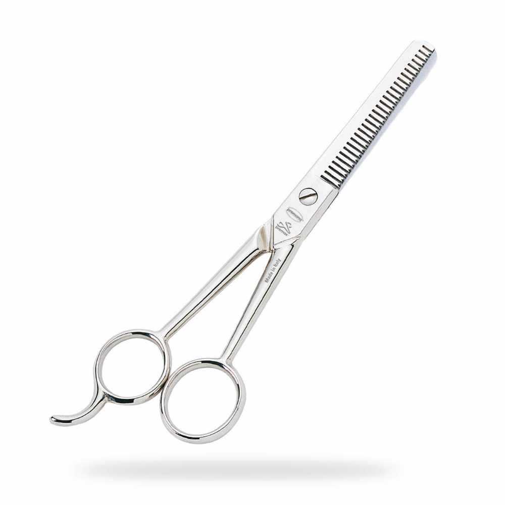 Effilierschere 18 cm von Premax aus vernickeltem Carbonstahl für präzises und schonendes Ausdünnen der Haare