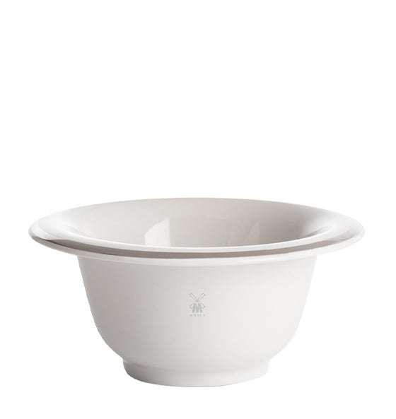 Rasierschale aus Porzellan von Mühle mit cleverer Vertiefung zur Aufbewahrung von Rasierseife und Feuchtigkeitskontrolle