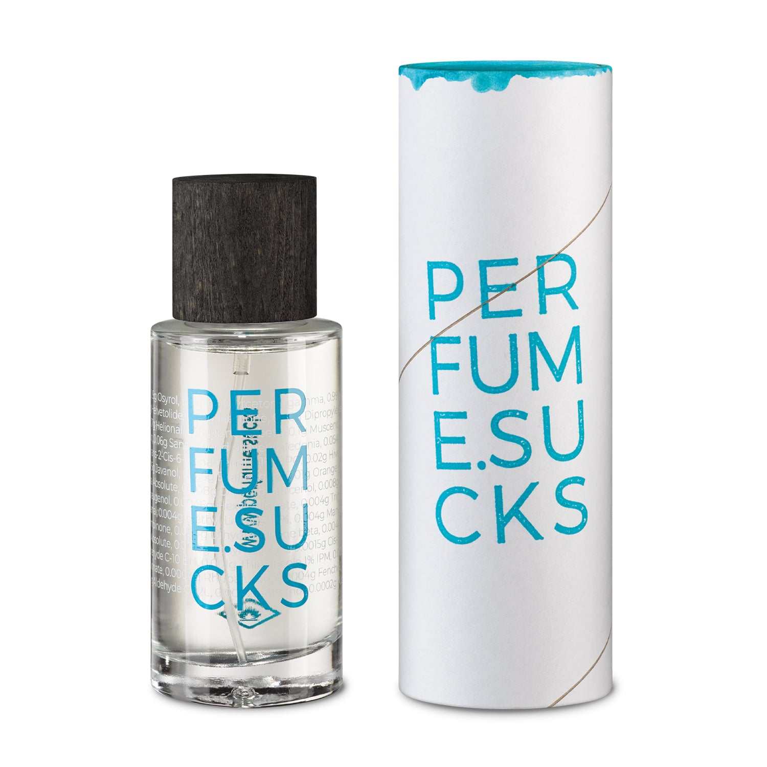 Flakon und Verpackung von Perfume Sucks Blue Eau de Parfum mit sommerlichem Meeresduft und frischen Noten