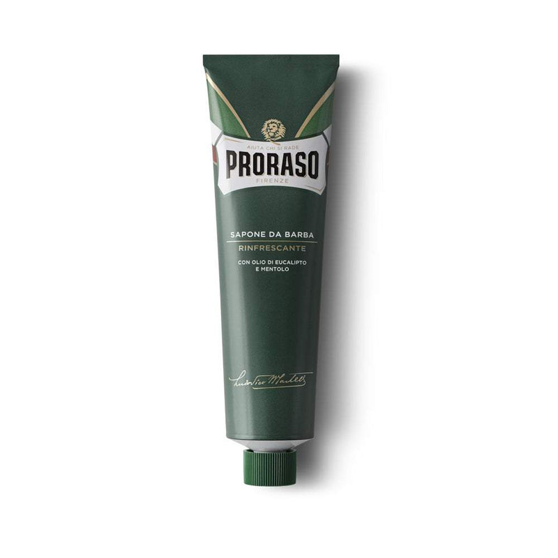 Proraso Rasiercreme grüne Linie mit Eukalyptus und Menthol für erfrischende, glatte Rasur