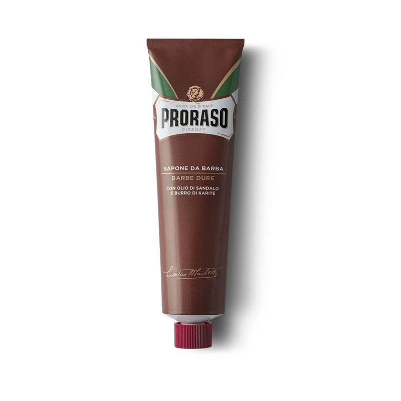 Proraso Rasiercreme rote Linie für dichte Bärte mit Sandelholzöl und Sheabutter