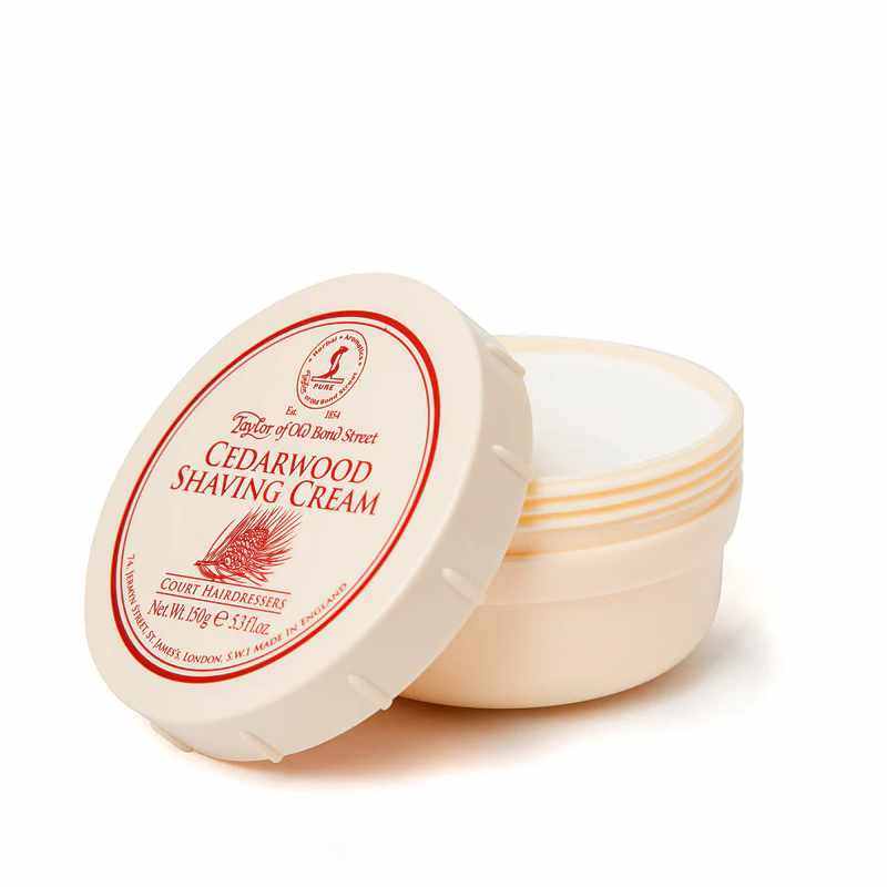 Rasiercreme Zedernholz von Taylor of Old Bond Street für cremige, erfrischende Rasur mit holzigem Duft