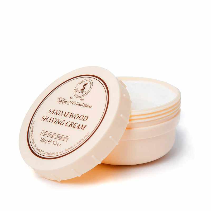 Rasiercreme Sandelholz von Taylor of Old Bond Street mit cremigem Schaum und luxuriösem Duft für Nassrasur
