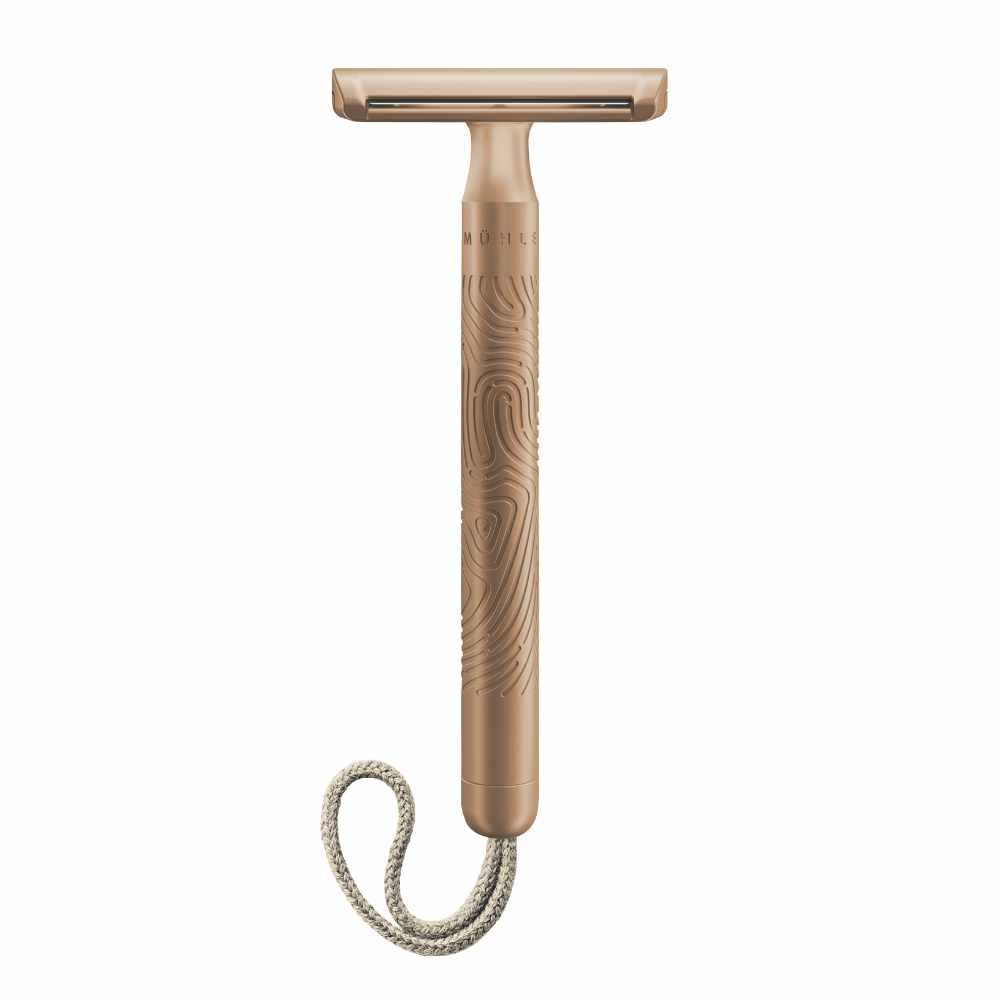 Rasierhobel Companion roségold von Mühle mit langlebigem Design und sicherem Kopf für Herren und Damen