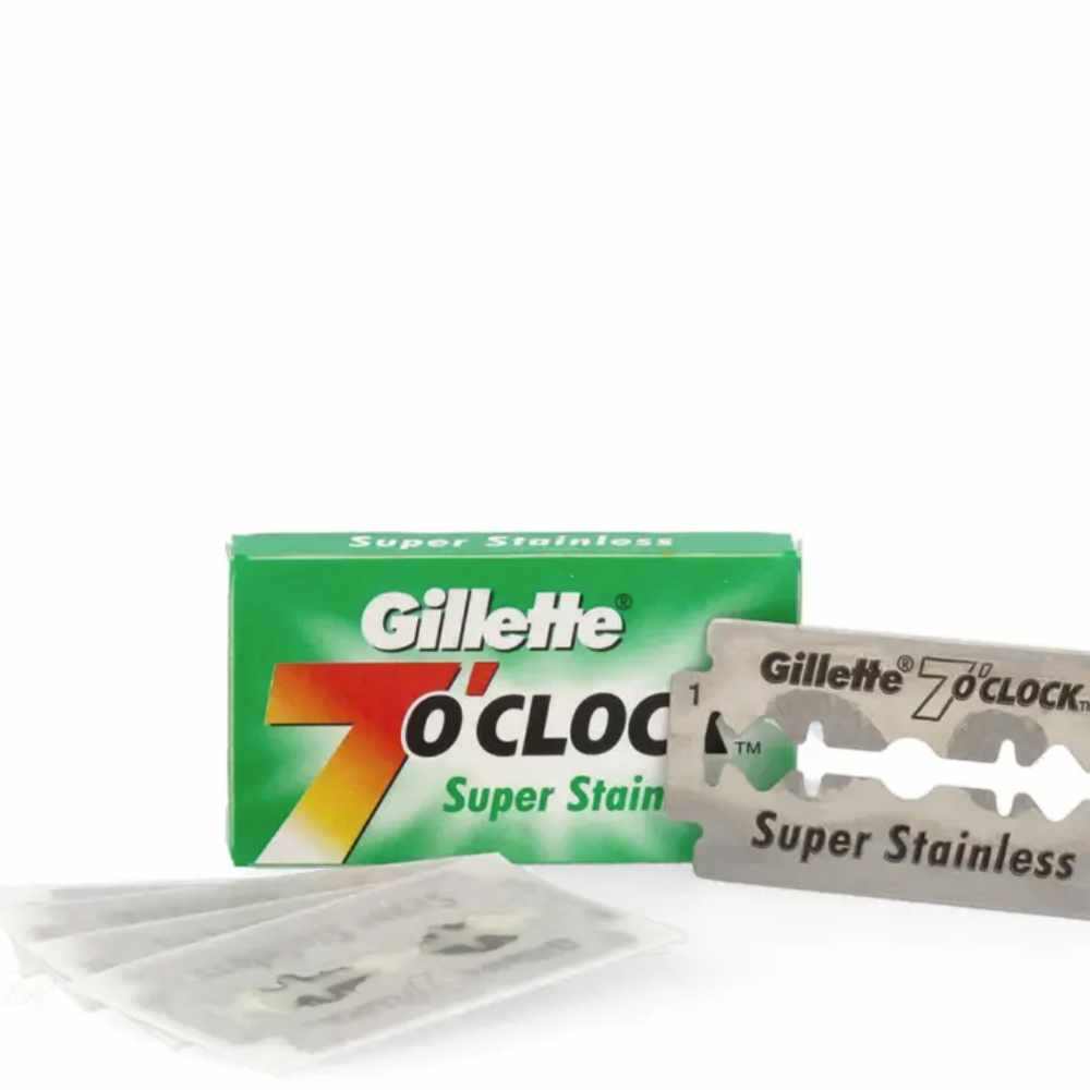 Rasierklingen Gillette 7 o’clock Permasharp Stainless für präzise und langlebige Rasur, ideal für erfahrene Nutzer