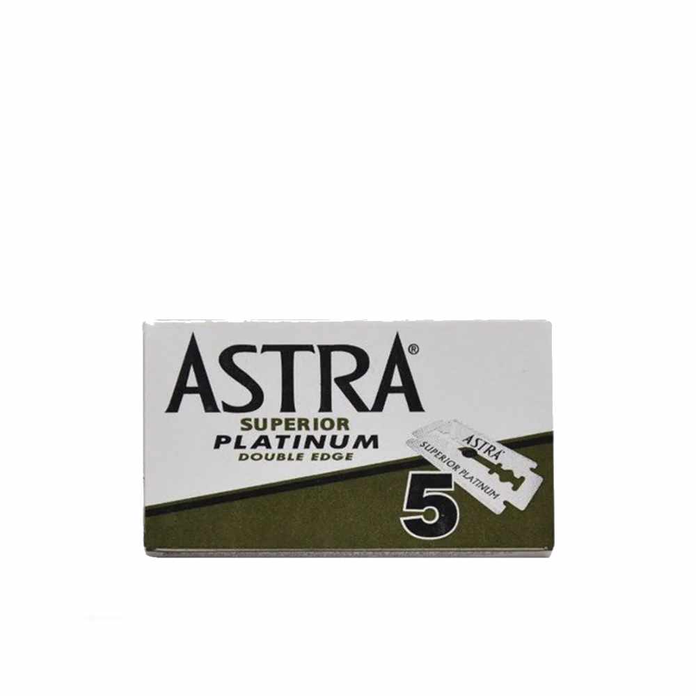 Astra Superior Platinum Rasierklingen im 5er Pack für sanfte und scharfe Rasur, geeignet für alle Hauttypen.