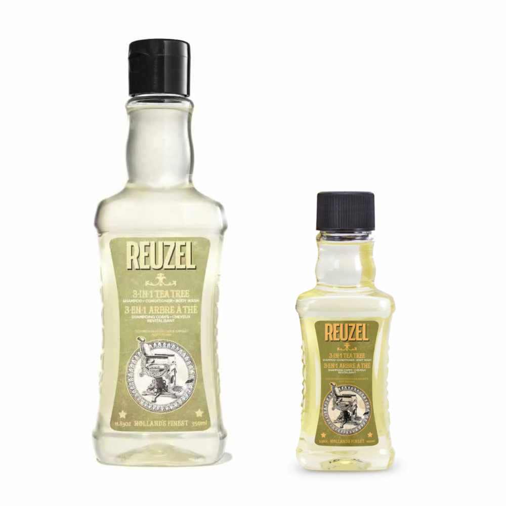 Reuzel 3 in 1 Shampoo Teebaumöl Travel Size 100 ml für Haare und Körperpflege