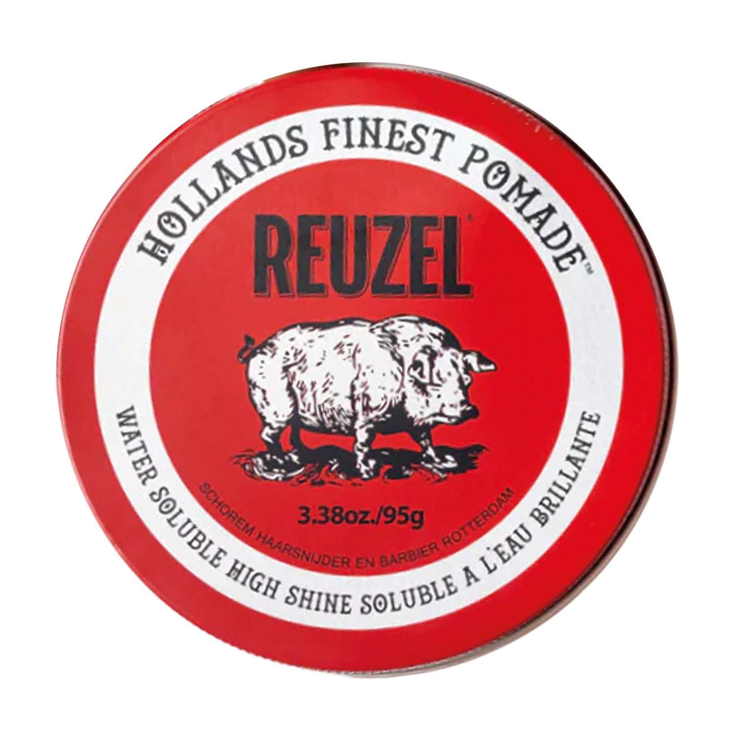 Reuzel Haarpomade Red High Shine, wasserbasierte Pomade, starker Halt, strahlender Glanz, vegane Formel, leicht auswaschbar, Vanille-Cola Duft