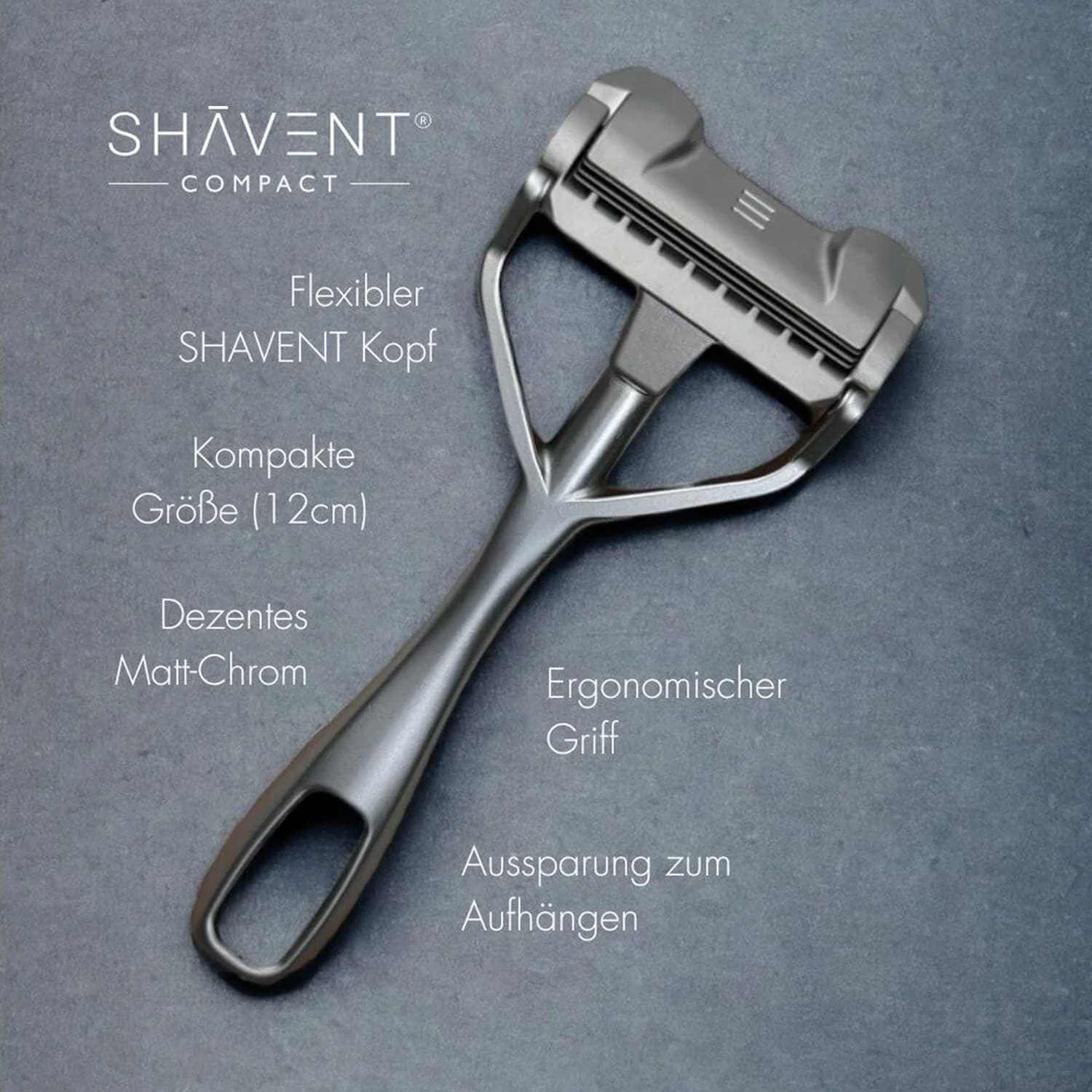 Rasoir à tête pivotante Compact 2.0 chrome mat - Shavent