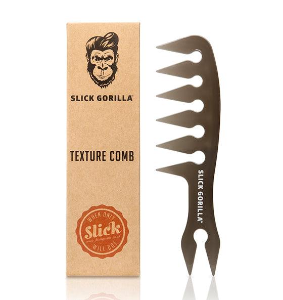 Kamm für Textur Styling aus robustem Kohlenstoffmaterial mit breiten Zähnen für definierten Look von Slick Gorilla