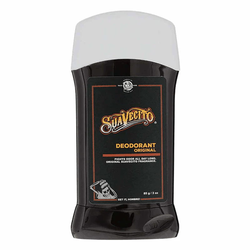 Deostick Original - Suavecito schwarzer Deodorant-Stick ohne Aluminium für empfindliche Haut, langanhaltender Schutz und stilvolles Design