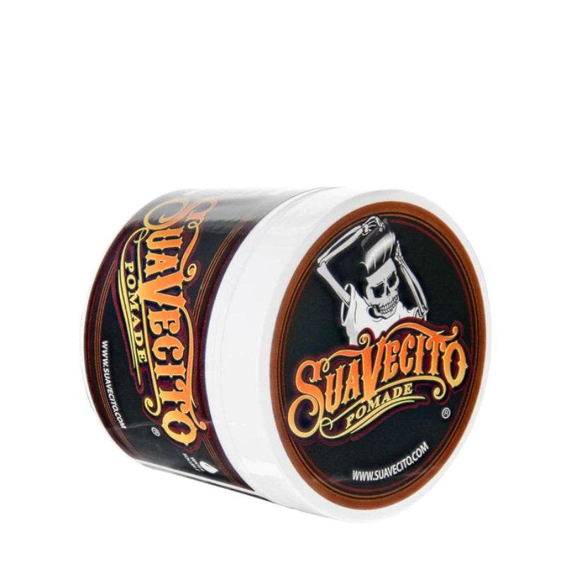Haarpomade Original Pomade von Suavecito mit cremiger Konsistenz für starken Halt und glänzendes Haar, wasserlöslich und leicht auswaschbar.