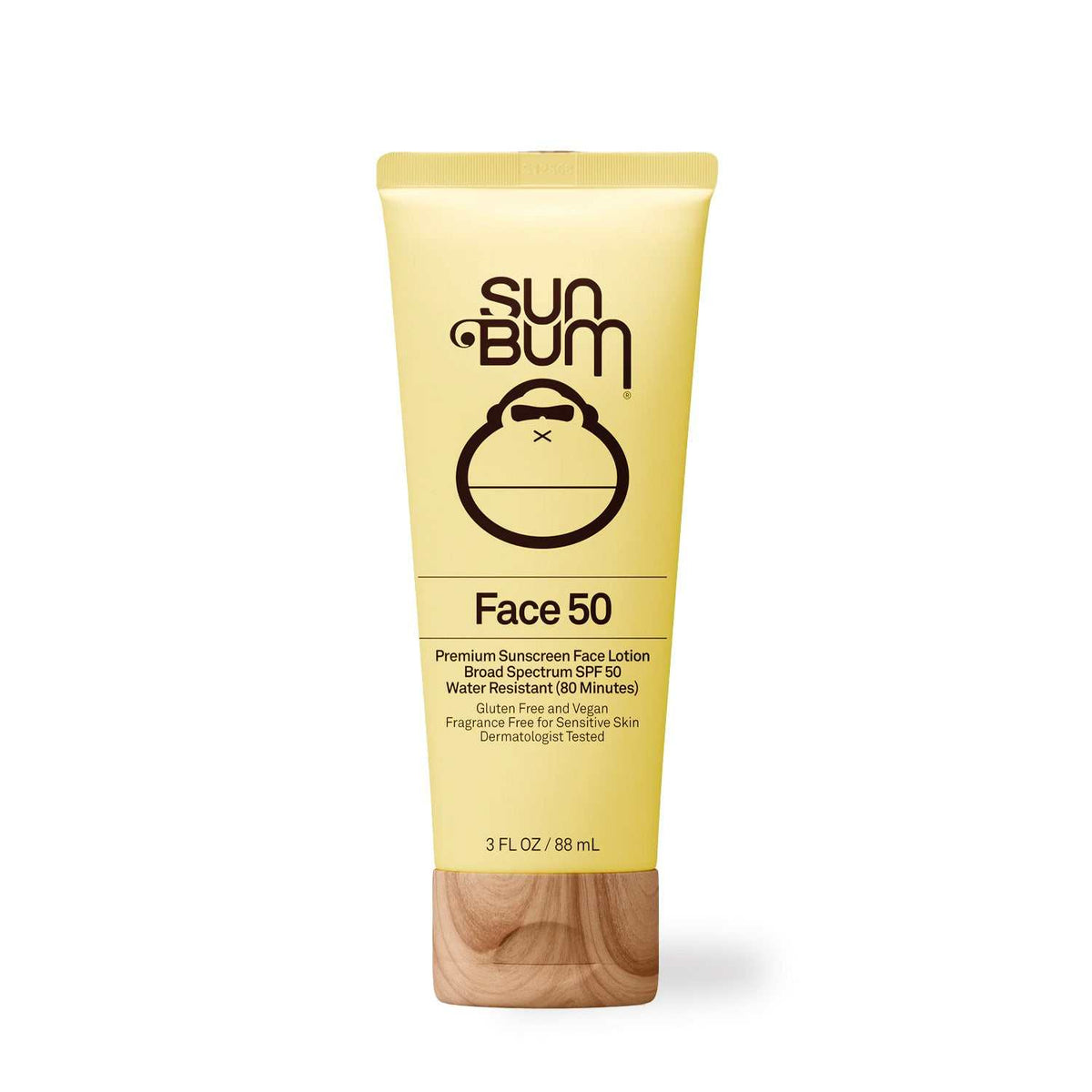 Sun Bum Gesichts-Sonnencreme SPF 50 mit leichtem, unsichtbarem Schutz und Vitamin E für hohen UVA- und UVB-Schutz